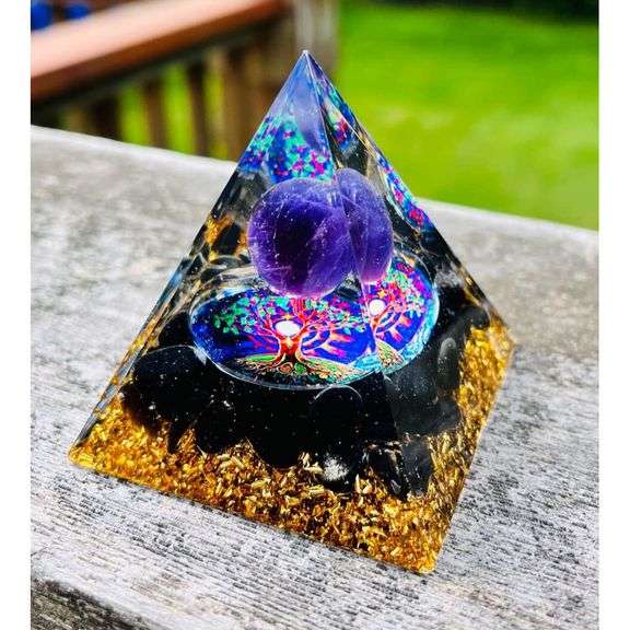 Orgone Amethyst Crystal Pyramid