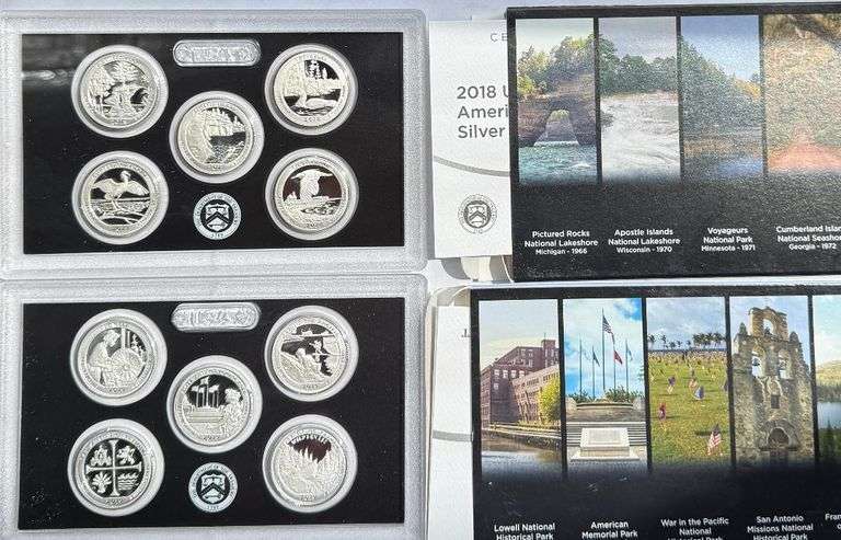 2020 US Silver America the Beautiful Quarters  Proof Sets