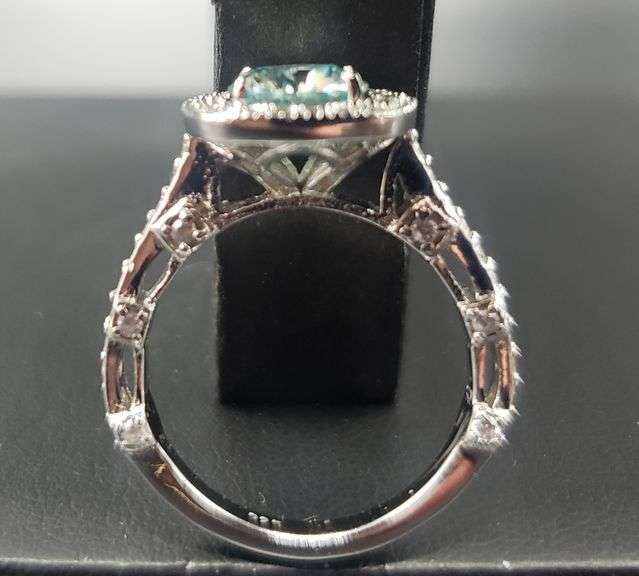 Stunning 3.15 Ct White Ice Blue Lab Simulated Diamond Ring