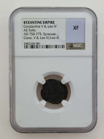 750-775 AD Byzantine Empire, Constantine V & Leo IV - NGC XF