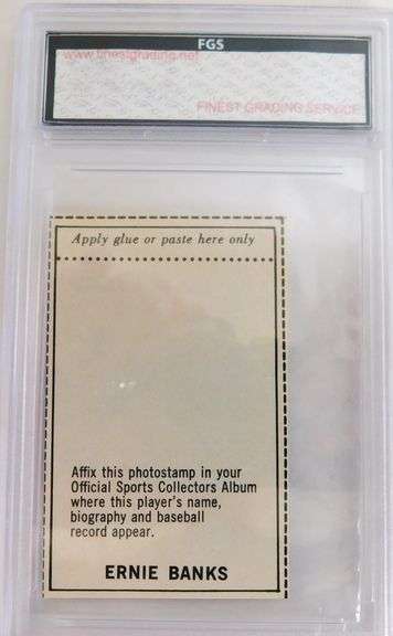 Ernie Banks 1969 Photo Stamp, Gem Mint 10