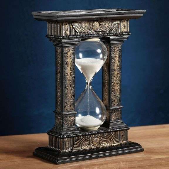 Egyptian Winged Sun Columns Hourglass