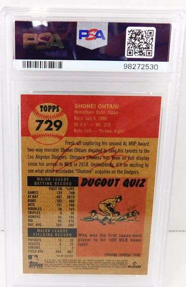 Shohei Ohtani 2024 Baseball Card, Mint 9