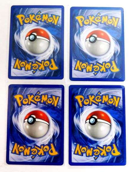 4 Pokémon 1st Edition 1999 Trade Cards