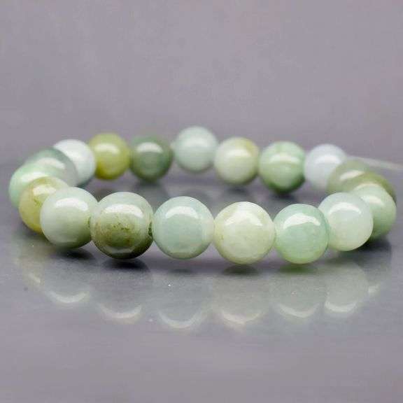 Stunning! 155.33ct natural Jade beaded bracelet