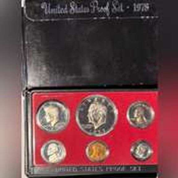 `1973-1982 Black Box US Proof Sets Complete run in original boxs. Not checked for anything Stock pho