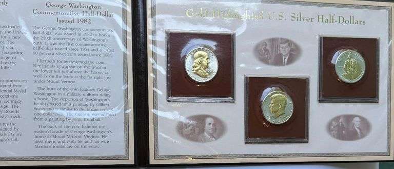 Gold Highlighted US Silver Halves