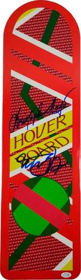 Back To The Future 24x36 Fox & Lloyd Signed Framed Hoverboard Display ACOA