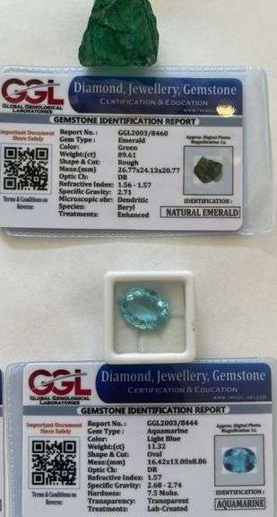 Collection of 13 Gemstones with Certificates