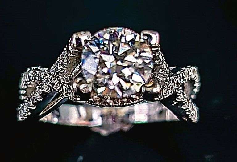 Amazing 2.75 Ct Bright White Lab Simulated Diamond 2 Band Engagement Ring