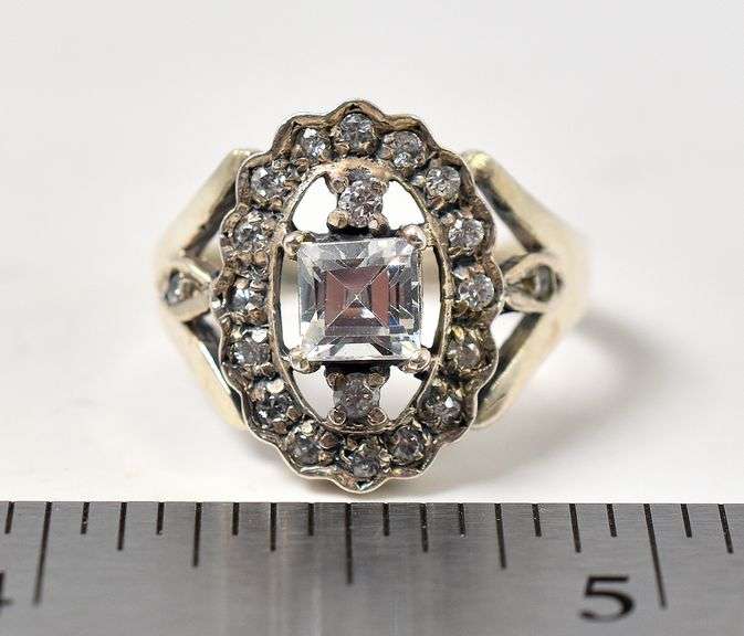 CZ Gemstone Ring in Sterling Silver