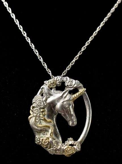 Unicorn Pendant Necklace in Sterling Silver