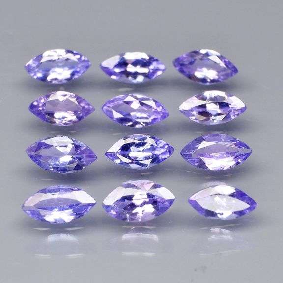 Marquise cut! Unheated! 2.96ct Tanzanite set!