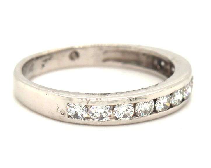 Platinum 1ctw channel set diamond band