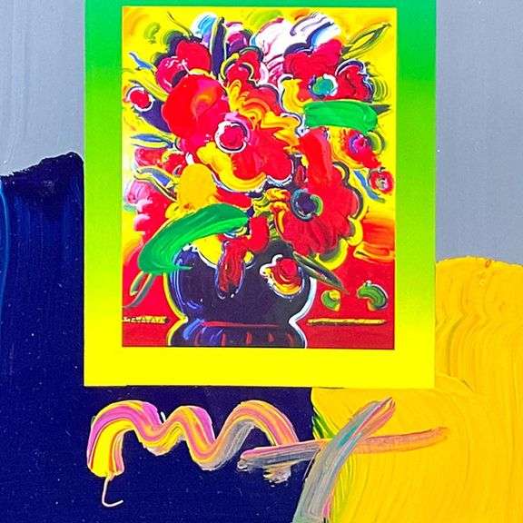 Flowers with Vase by Peter Max