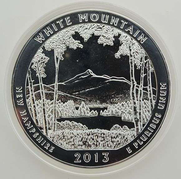 2013 White Mountain Proof-Like 5 Oz. Silver Quarter