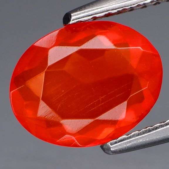 Premium color 1.23ct Fanta orange Mexican Fire Opal!