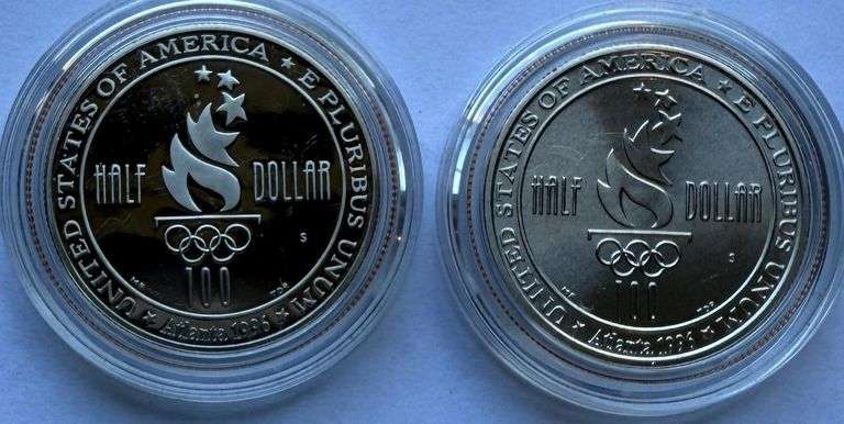1996 Swimming Uncirculated & Proof Comm Halves