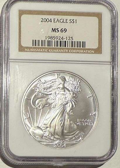 Frosty 2004 NGC MS 69 Silver Eagle.