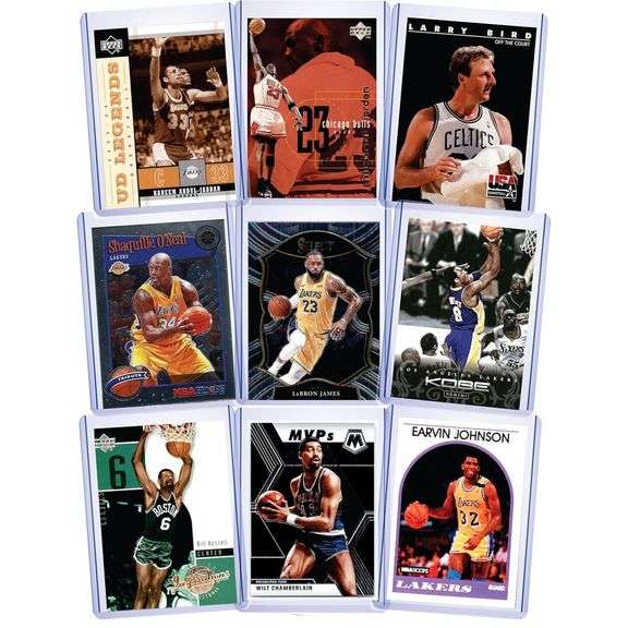 Rare Collection 9 Basketball Legends Trading Cards