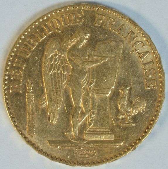 Flashy 1878-A France 20 Francs Gold Angel