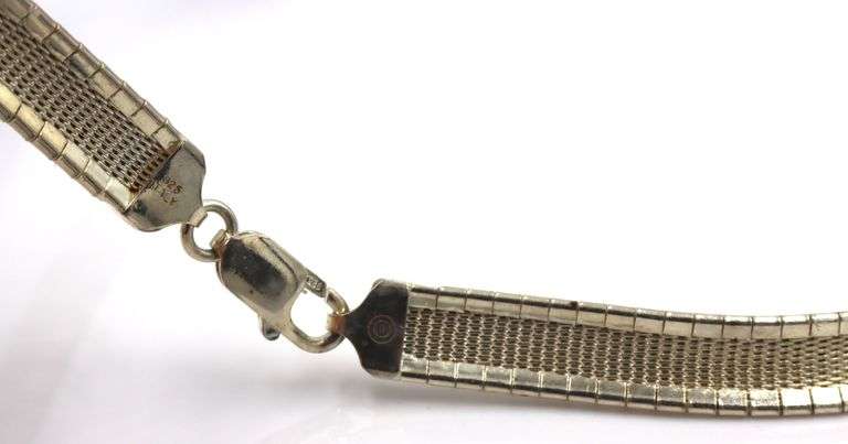 Italian 925 sterling silver omega necklace