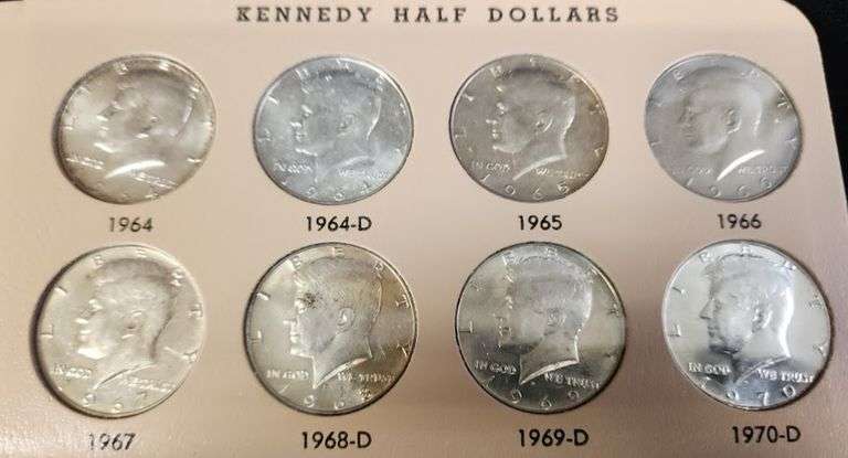 1964-2009 Complete Kennedy Half Dollar Dansco Album