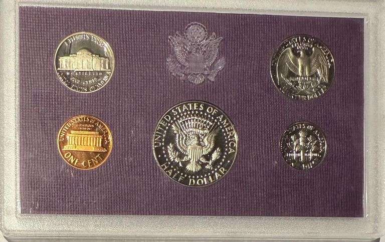 Run of 1987-93 Red Box US Proof Sets