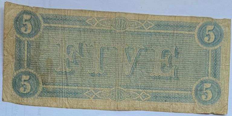 $5 Series Feb 17 1864 CSA Note