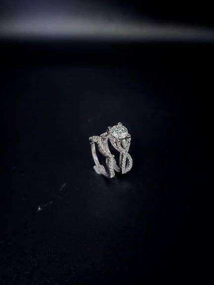 Amazing 2.75 Ct Bright White Lab Simulated Diamond 2 Band Engagement Ring