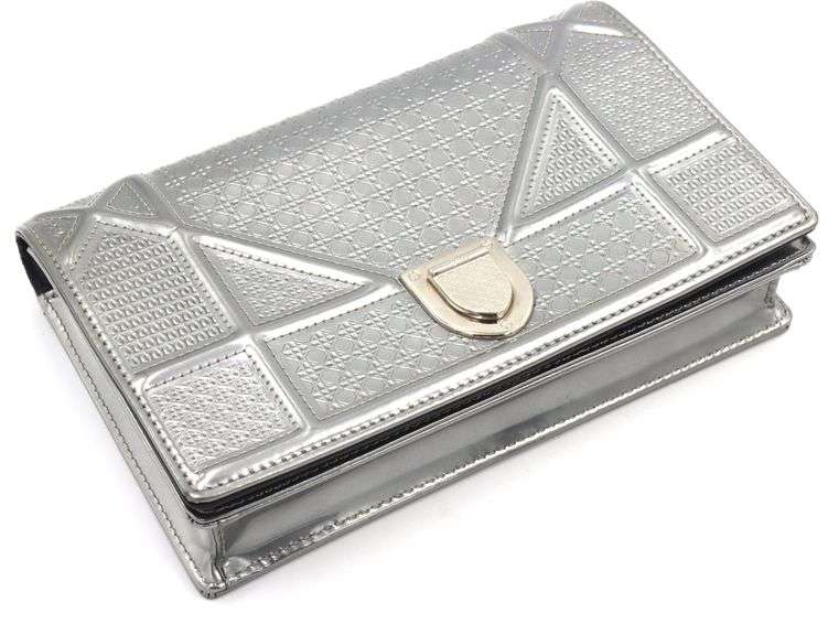 Dior Metalic Diorama Wallet On Chain Bag