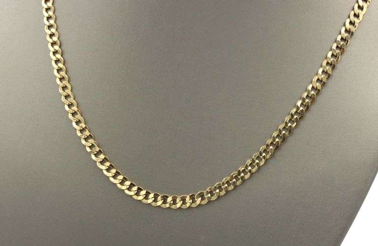 10kt Yellow gold Curb link chain necklace