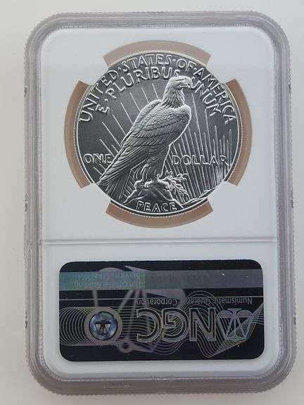 2021 High Relief Peace Dollar, FDOI - NGC MS70 In Box