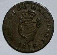 1816 Wellington Canada Waterloo Half Penny