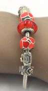 925 Sterling silver Pandora bracelet with 7 charms