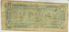 $50 Feb 17 1864 Series CSA Note