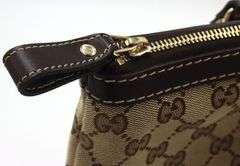 Gucci beige ebony GG canvas lovely heart shaped interlocking G tote bag