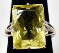 Peridot Gemstone Ring in Sterling Silver