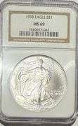 Frosty 1998 NGC MS 69 Silver Eagle