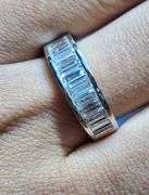 18k white gold natural diamond wedding band