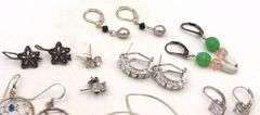 Group lot of vintage 925 sterling silver earrings
