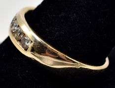 Handsome 14K Yellow Gold Diamond Band Ring