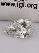 I.G.I CERTIFIED LOOSE DIAMOND 7.02 CARAT LAB GROWN PEAR SHAPE F-VS1