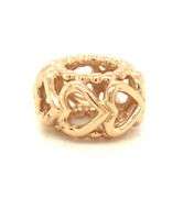 Pandora heart charm in 14kt yellow gold