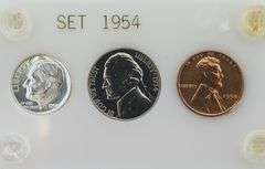 1954 United States Proof Set In Capital Plastics Holder