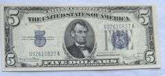 1934 D CH CU $5 Silver Certificate