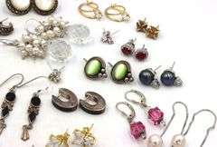 Group lot of Vintage 925 sterling silver earrings