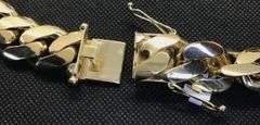 14K YELLOW GOLD SOLID CUBAN LINK CHAIN