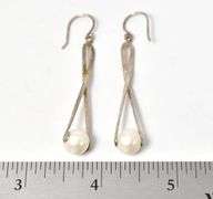 Pearl Dangle Earrings in Sterling Silver