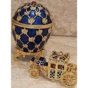 Russian Empress Carriage Egg with 24K Gold & Austrian Crystals